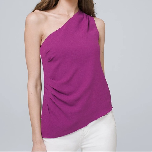 White House Black Market Tops - NWOT White House Black Market One Shoulder Top, size 6.